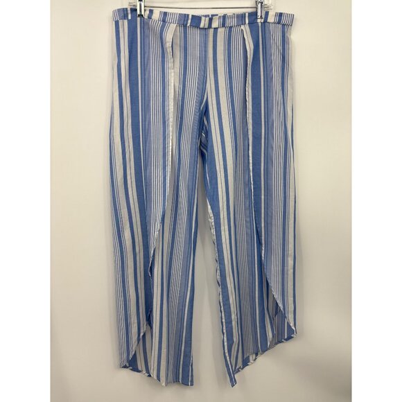 Polo Ralph Lauren Yarn Dyed Striped Petal Swim Cover Up Pant Blue Large - Picture 5 of 8